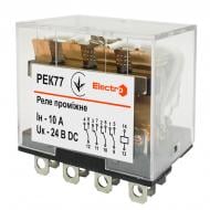 Промежуточное реле ElectrO РЕК77 малогабаритное контактная группа 4Z 10А DС 24В