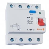 Устройство защитного отключения ElectrO ПЗВ1-63 4P 16А 30мА 6kА АС 60RCD63416Е30 Устройство защитного отключения ElectrO ПЗВ1-63 4P 16А 30мА 6kА АС 60RCD63416Е30