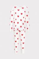 Пижама для девочек German Volf принт красное сердечко р.128-134 белый с принтом