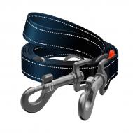 Поводок-перестежка Waudog Nylon Mono светоотражающий М Ш20 мм Д300 см черный