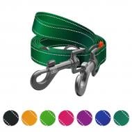 Поводок-перестежка Waudog Nylon Mono светоотражающий М Ш20 мм Д300 см зеленый