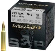 Патроны Sellier&Bellot FMJ .223 Rem 69 гр/4.5 г