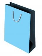 Пакет бумажный фоновый 400x300x140 мм голубой 297С ПБС