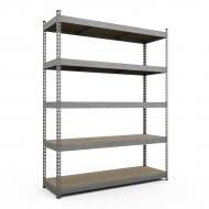 Стеллаж 2400x1200x500 мм Меткас Титан серый ДСП полки 5 шт. цинкованный Стеллаж 2400x1200x500 мм Меткас Титан серый ДСП полки 5 шт. цинкованный