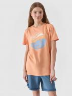 Футболка 4F TSHIRT M1135 / TSHIRT M1135 4FJWSS24TTSHM1135-65S р.122 оранжевый
