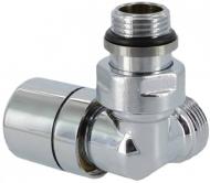 Кран-термостат Carlo Poletti First Corner трехосевой DX (правый) 1/2"х24-19 хром (V176111CBDX)