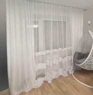 Штора Павутиння з трьома смугами 150x260 білий Декор-ін