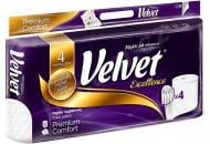 Туалетний папір Velvet Excellence Premium Comfort чотиришаровий 8 шт.