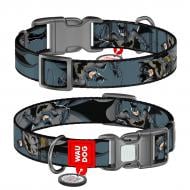 Ошейник Waudog Nylon рисунок "Тень Бэтмена" пластиковый фастекс L Ш25 мм Д33-49 см