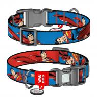 Ошейник Waudog Nylon рисунок "Сила Супермена" пластиковый фастекс S Ш15 мм Д25-35 см Ошейник Waudog Nylon рисунок "Сила Супермена" пластиковый фастекс S Ш15 мм Д25-35 см
