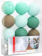 Электрогирлянда Котоновые шарики mint светодиодная (LED) 10 ламп