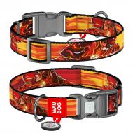 Ошейник Waudog Nylon рисунок "Скорость Флэша" пластиковый фастекс M Ш20 мм Д28-40 см