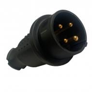 Вилка переносная с заземлением ElectrO черный PCК024 Вилка переносная с заземлением ElectrO черный PCК024