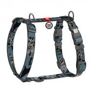 Шлейка анатомическая Waudog Nylon рисунок "Тень Бетмена" XL Ш25 мм А 60-100 см В 68-100 с