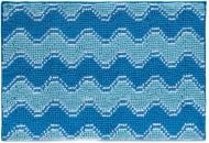 Коврик для ванной комнаты Dariana Волна, 55х80 см, голубой