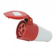 Розетка силовая переносная с заземлением ElectrO белый с красным PC214 Розетка силовая переносная с заземлением ElectrO белый с красным PC214