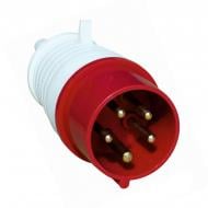 Вилка переносная с заземлением ElectrO белый с красным PC025 Вилка переносная с заземлением ElectrO белый с красным PC025