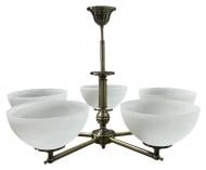 ВИТРИНА! Люстра подвесная Геотон НСБ 01-5х60-696 Топаз-165 5x60 Вт E27 античная бронза/бежевый 45659