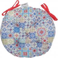 Подушка на стілець Фреска синя d40 см La Nuit