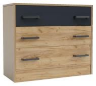 Комод Viva 900x750x390 мм дуб крафт золотой/серый