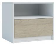 Тумба прикроватная Viva 500x410x360 мм нимфея альба/дуб приморский сатиновый