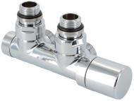 Кран-термостат Carlo Poletti Twin Thermo кутовий 1/2"x3/4" EK 50 мм хром (V42110BDX)