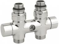 Кран-термостат Carlo Poletti Twin прямий 1/2"x3/4" EK 50 мм хром (V48510B)