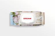 Вологий туалетний папір Origami з клапаном одношаровий 60 шт.
