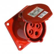 Розетка силовая стационарная с заземлением ElectrO красный PC324 Розетка силовая стационарная с заземлением ElectrO красный PC324