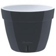 Вазон пластик Asti круглый антрацит с белым 15 л Santino (2017161) Вазон пластик Asti круглый антрацит с белым 15 л Santino (2017161)