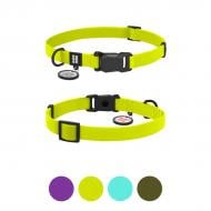Ошейник WAUDOG Magnet магнитная пряжка-фастекс S Ш15 мм Д26-35 см лимонный