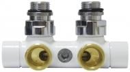 Кран-термостат Carlo Poletti Twin кутовий 1/2"x3/4" EK 50 мм білий (V48110E)