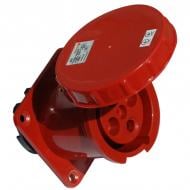 Розетка силовая стационарная с заземлением ElectrO красный PC334 Розетка силовая стационарная с заземлением ElectrO красный PC334