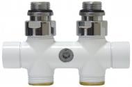 Кран-термостат Carlo Poletti Twin прямой 1/2"x3/4" EK 50 мм белый (V48510E)