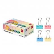 Биндер Deli RIO 15 мм ассорти RIO 12 шт. EZ76 Биндер Deli RIO 15 мм ассорти RIO 12 шт. EZ76