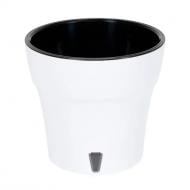 Вазон пластик Dali круглий біло-чорний 3,5 л Santino (2022493)