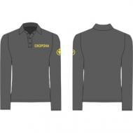 Тенниска-поло мужская с длинным рукавом Охрана р XS графит