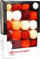 Электрогирлянда Котоновые шарики FUNNY ORANGE лампа накаливания 20 ламп