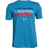 Футболка Under Armour Stepped Wordmark SS 1330906-452 р.S синий
