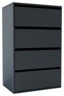 Комод Идея 4Ш 600x1000x420 мм графит/графит