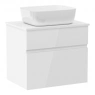 Тумба подвесная Imprese Blatna L 70 см f32708W со столешницей и умывальником белая