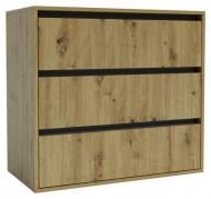 Комод Идея 3Ш 800x760x420 мм дуб артизан/графит