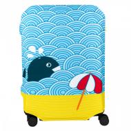 Чехол для чемодана BG Berlin Bg002-02-115-L бело-голубой