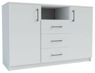 Комод К 3Ш+2Д 1200x800x420 мм нимфея альба/нимфея альба Комод К 3Ш+2Д 1200x800x420 мм нимфея альба/нимфея альба