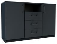 Комод К 3Ш+2Д 1200x800x420 мм графит/графит