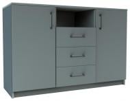 Комод К 3Ш+2Д 1200x800x420 мм серая шиншилла/шиншилла серая Комод К 3Ш+2Д 1200x800x420 мм серая шиншилла/шиншилла серая