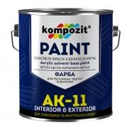 Фарба Kompozit для бетонної підлоги АК-11 сірий мат 2,8 кг