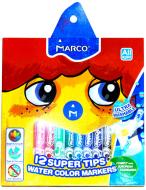 Набор фломастеров Super Washable 12 цветов 1630-12CB Marco