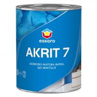 Фарба акрилатна водоемульсійна Eskaro Akrit 7 TR шовковистий мат база під тонування 0,9 л 1,23 кг