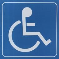 Наклейка TERRAPLUS Инвалид синяя